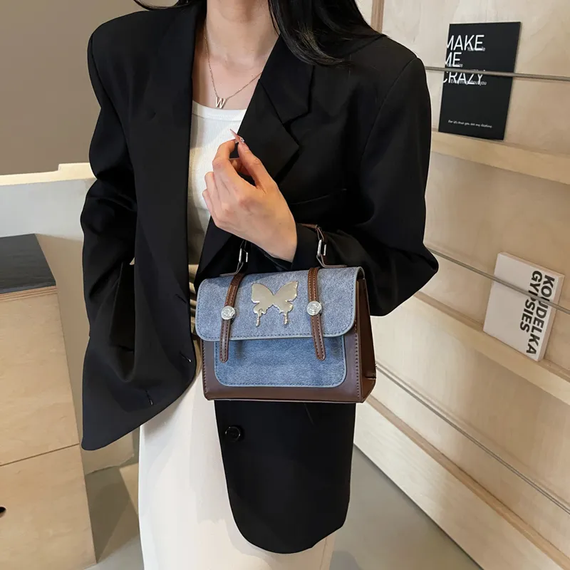 Dusen Kangaroo PU Crossbody Bag Regular Unisex Coffee & Brown/Coffee & Blue/White & Pink/Blue & Brown-9
