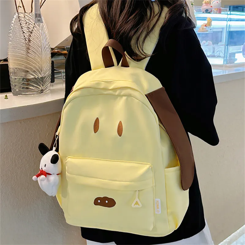 Dusen Kangaroo Nylon Backpack Regular Women's Multicolor-5