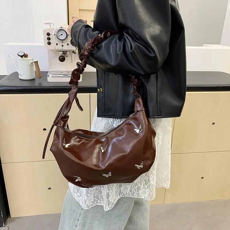 Dusen Kangaroo PU Crossbody Bag Regular Women's Brown/Black-4