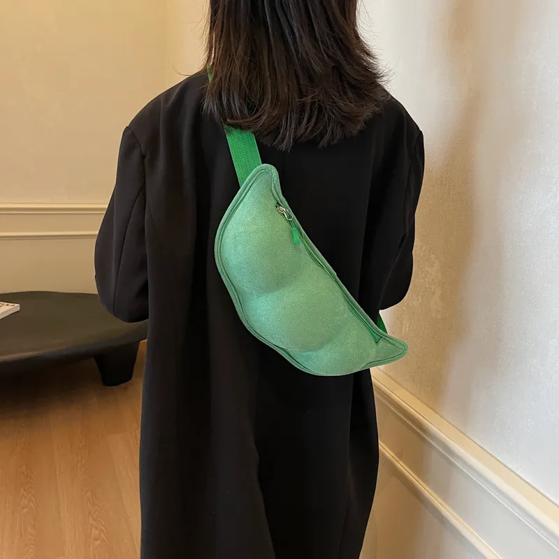 Dusen Kangaroo Velour Sling Bag Unisex Khaki/Green/Black-11