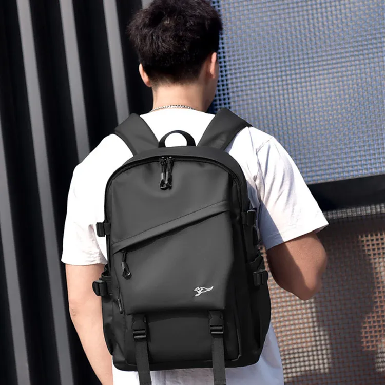 Dusen Kangaroo Oxford Backpack Regular Men's Black/Gray-1