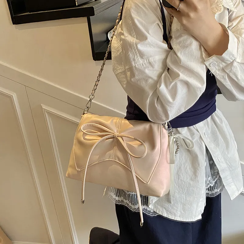 Dusen Kangaroo PU Shoulder Bag Regular Women's Neon Pink/Neon White/Silver/Black-7