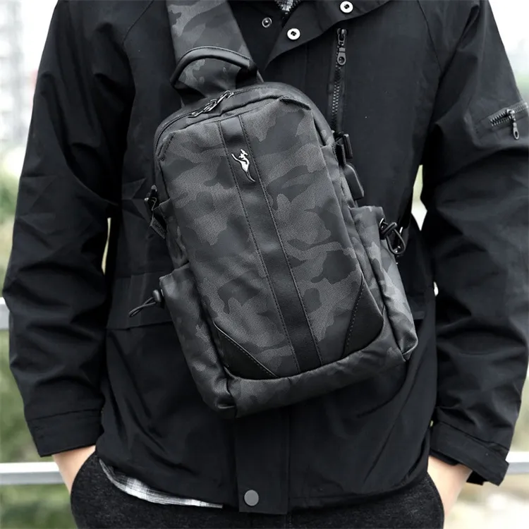 Dusen Kangaroo Oxford Sling Bag Unisex-7