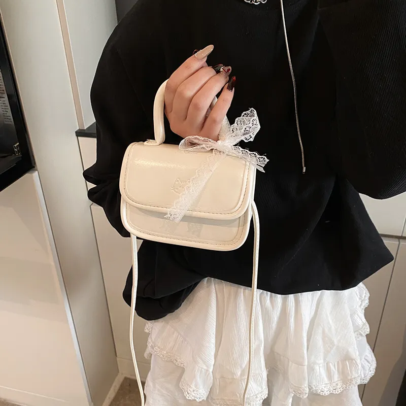 Dusen Kangaroo PU Crossbody Bag Regular Women's White/Silver/Black/Blue/Pink-3