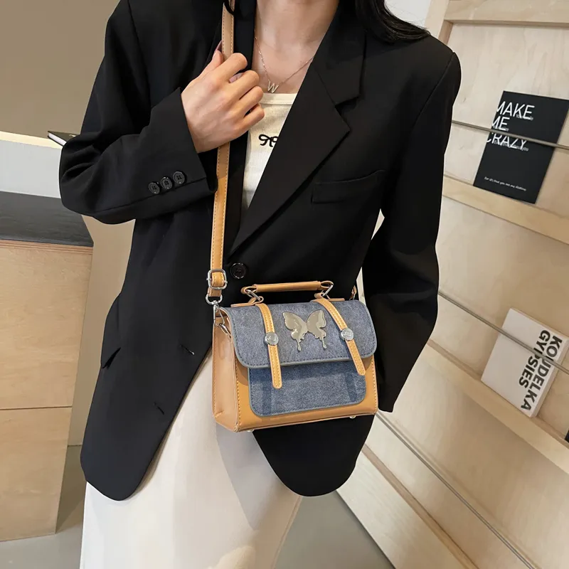 Dusen Kangaroo PU Crossbody Bag Regular Unisex Coffee & Brown/Coffee & Blue/White & Pink/Blue & Brown-26