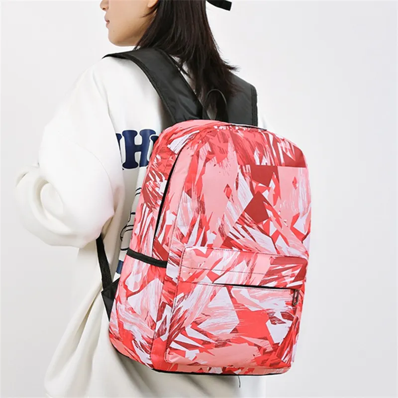 Dusen Kangaroo High quality Fabric Backpack Unisex Gray/Red/Green/Blue-7