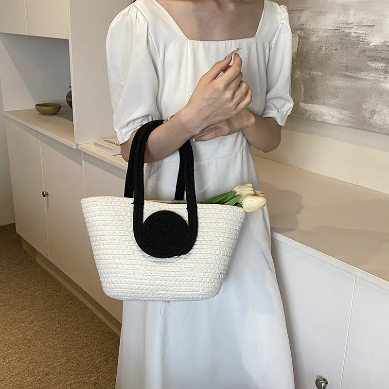Dusen Kangaroo Special Material Handbag Regular Women's White/Khaki-11