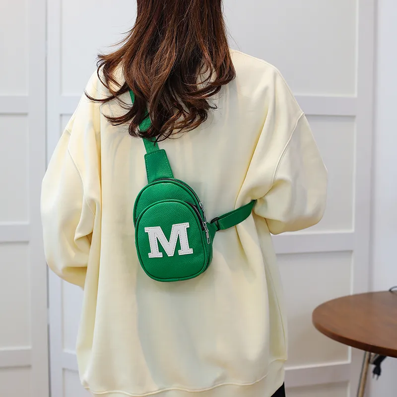 Dusen Kangaroo PU Sling Bag Kids' White/Black/Gold/Green/Dark Blue-12