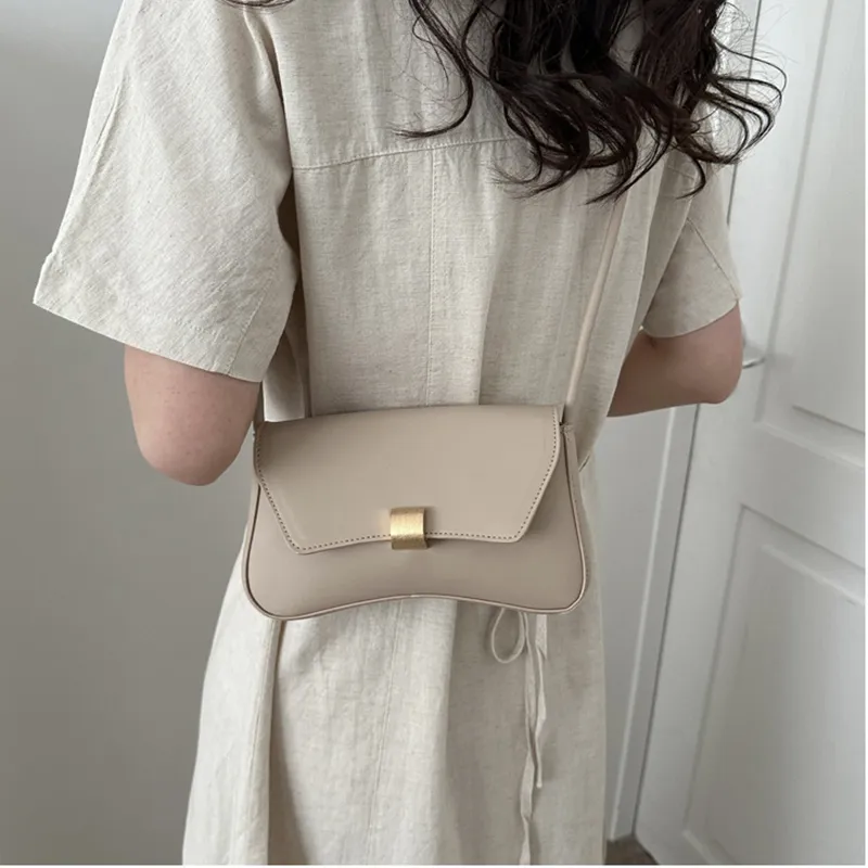 Dusen Kangaroo PU Shoulder Bag Women's Black/White/Green/Khaki/Brown-10
