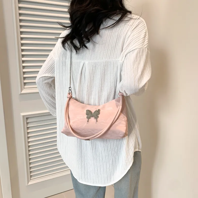 Dusen Kangaroo PU Crossbody Bag Regular Women's Blue/Pink/White/Black-11