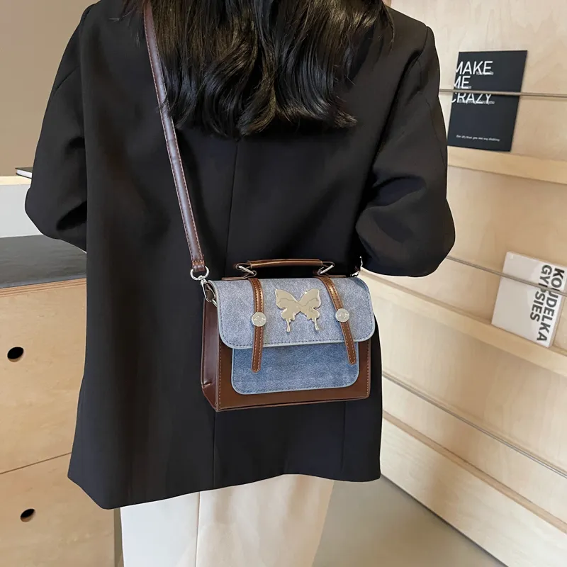 Dusen Kangaroo PU Crossbody Bag Regular Unisex Coffee & Brown/Coffee & Blue/White & Pink/Blue & Brown-12