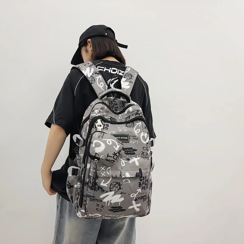 Dusen Kangaroo Nylon Backpack Regular Unisex Black/Gray/Red/Blue/Royal Blue-1