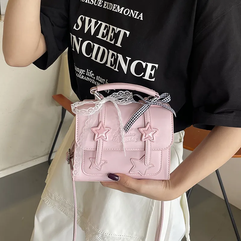 Dusen Kangaroo PU Handbag Women's White/Green/Purple/Pink/Black-21