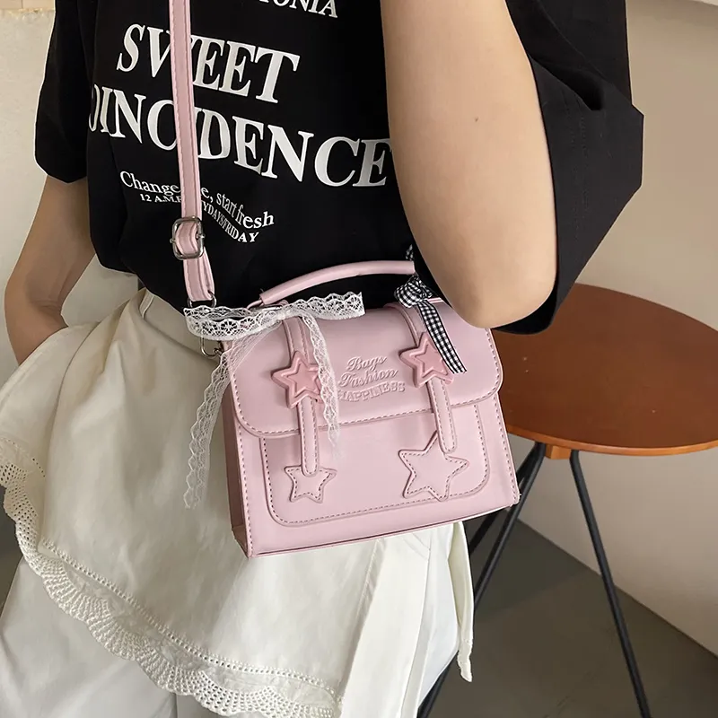 Dusen Kangaroo PU Handbag Women's White/Green/Purple/Pink/Black-22