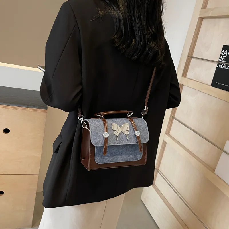 Dusen Kangaroo PU Crossbody Bag Regular Unisex Coffee & Brown/Coffee & Blue/White & Pink/Blue & Brown-11