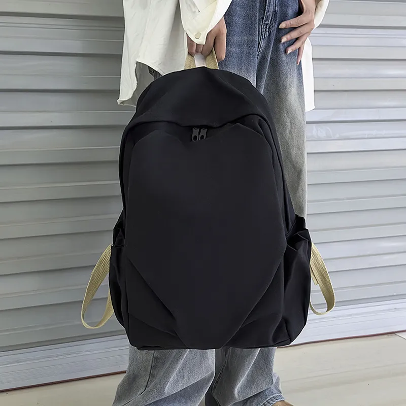 Dusen Kangaroo Canvas Backpack Unisex Red/Purple/Black/Khaki/Dark Green-6