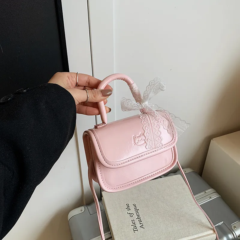 Dusen Kangaroo PU Crossbody Bag Regular Women's White/Silver/Black/Blue/Pink-21