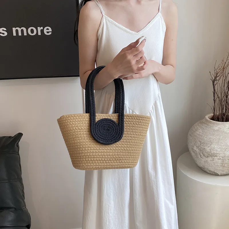 Dusen Kangaroo Special Material Handbag Regular Women's White/Khaki-1