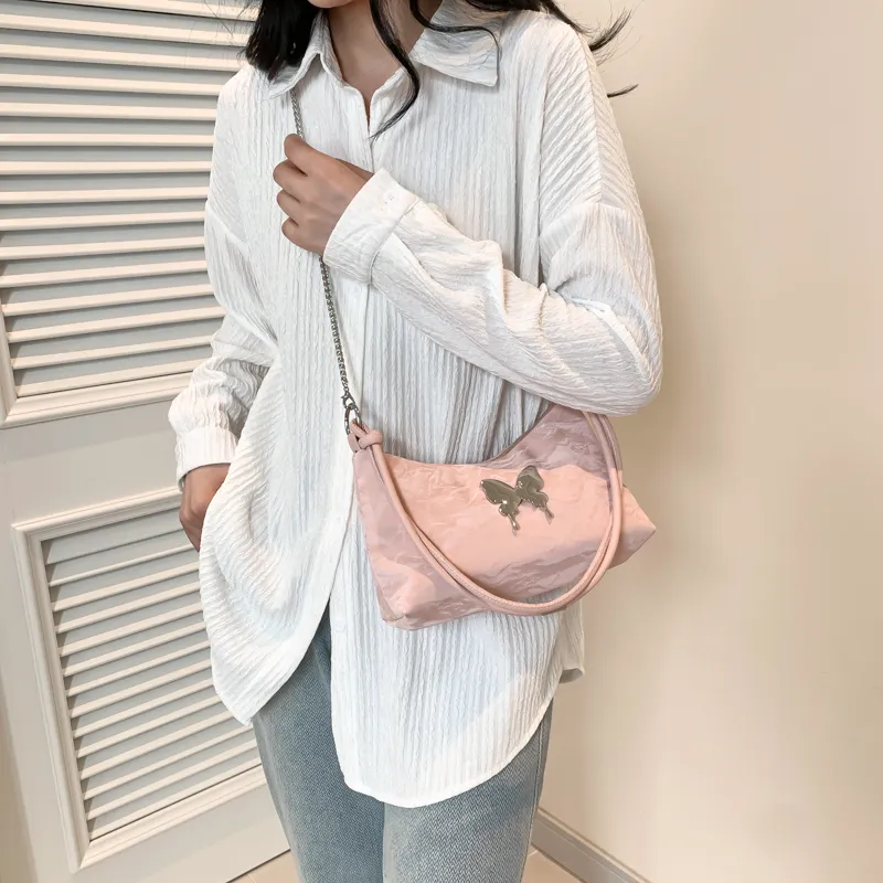 Dusen Kangaroo PU Crossbody Bag Regular Women's Blue/Pink/White/Black-9
