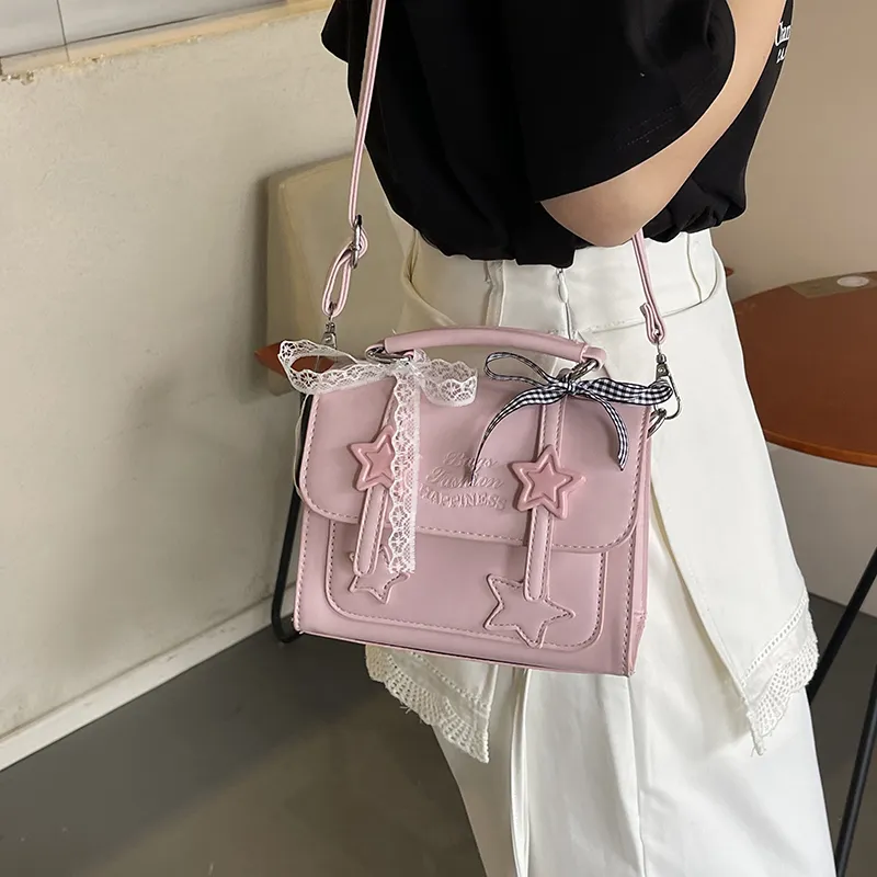 Dusen Kangaroo PU Handbag Women's White/Green/Purple/Pink/Black-25