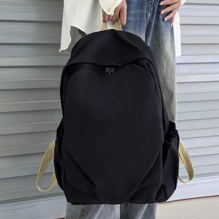 Dusen Kangaroo Canvas Backpack Unisex Red/Purple/Black/Khaki/Dark Green-7