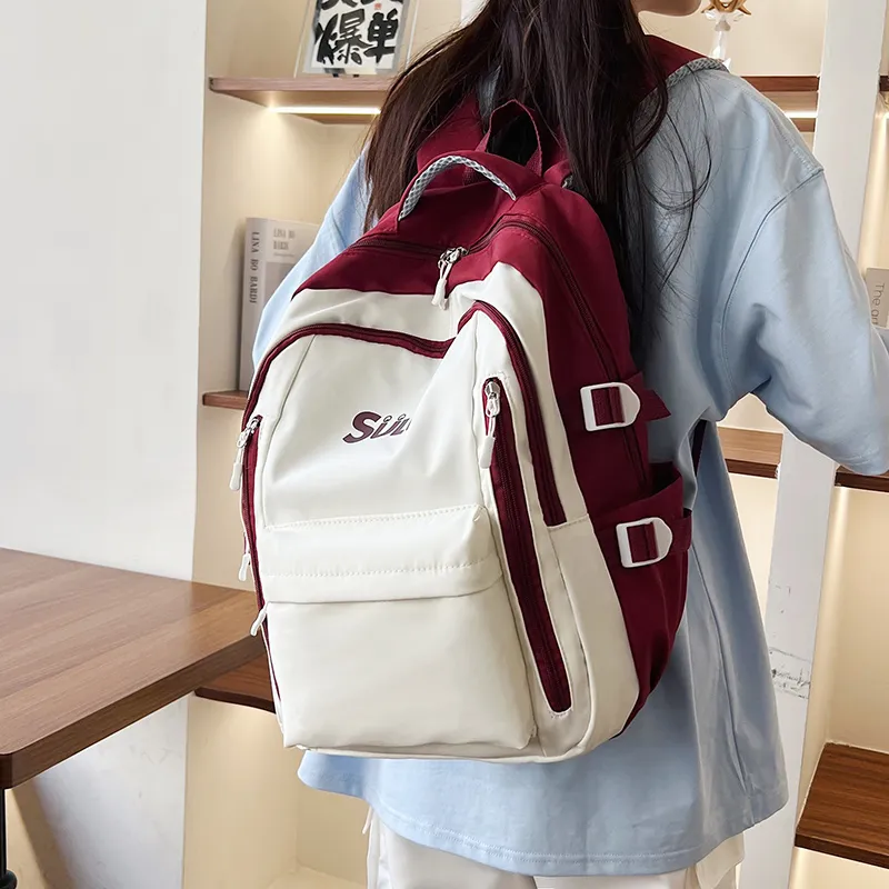 Dusen Kangaroo Nylon Backpack Medium Size Unisex Multicolor-2