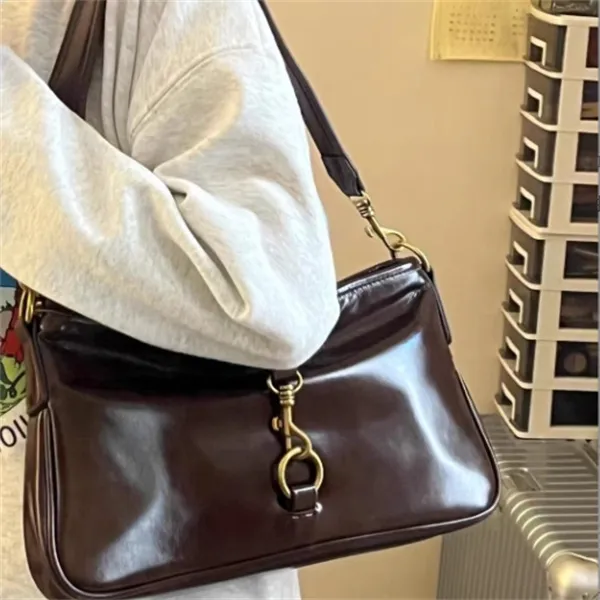 Dusen Kangaroo PU Shoulder Bag, Handbag Women's Pink/Black/Coffee-13