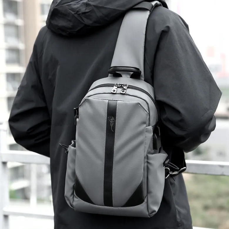 Dusen Kangaroo Oxford Sling Bag Unisex-2
