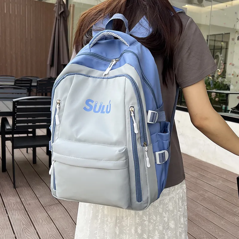 Dusen Kangaroo Nylon Backpack Medium Size Unisex Multicolor-19