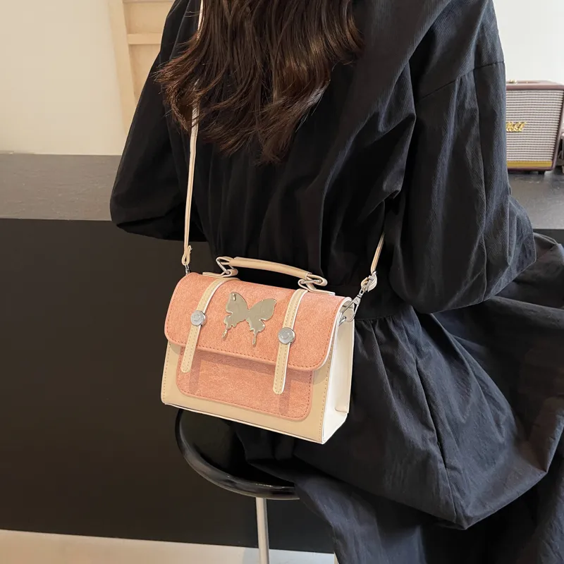 Dusen Kangaroo PU Crossbody Bag Regular Unisex Coffee & Brown/Coffee & Blue/White & Pink/Blue & Brown-18