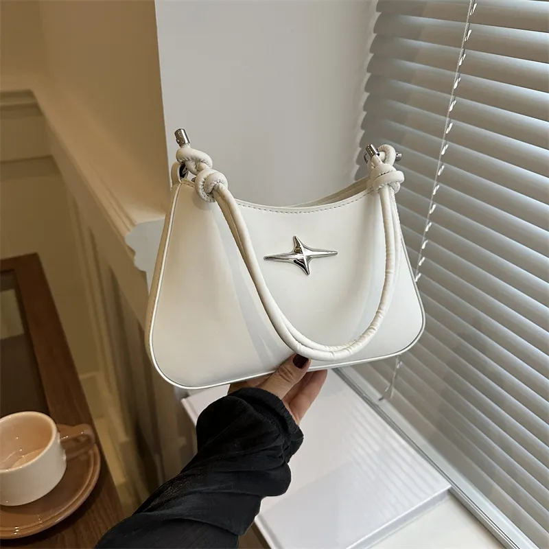 Dusen Kangaroo PU Shoulder Bag Regular Women's White/Black/Khaki/Green/Pink/Brown-20