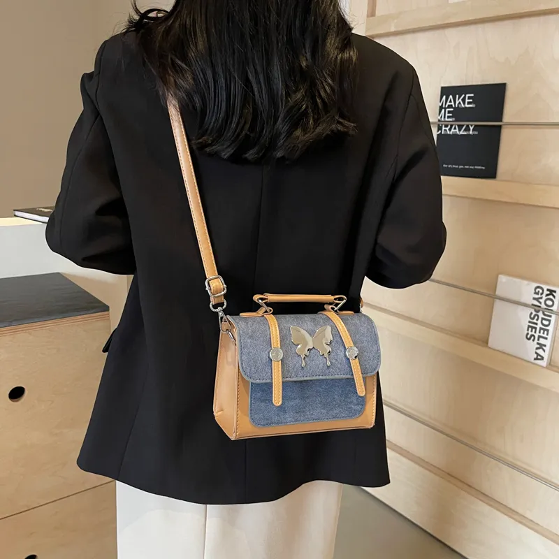 Dusen Kangaroo PU Crossbody Bag Regular Unisex Coffee & Brown/Coffee & Blue/White & Pink/Blue & Brown-22