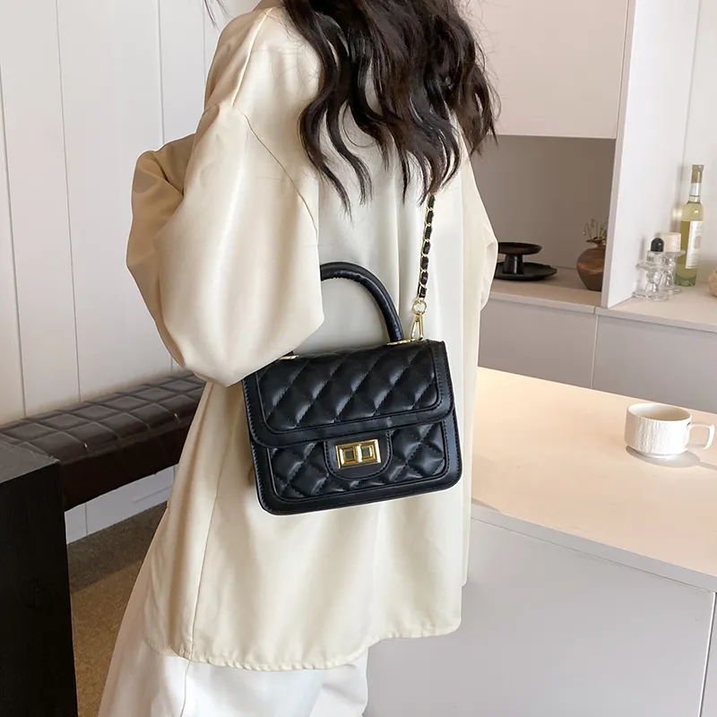 Dusen Kangaroo PU Crossbody Bag, Handbag Women's White/Silver/Black/Multicolor-15