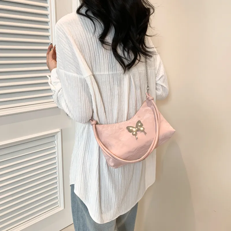 Dusen Kangaroo PU Crossbody Bag Regular Women's Blue/Pink/White/Black-10