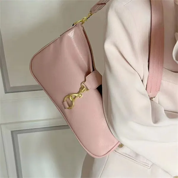 Dusen Kangaroo PU Shoulder Bag, Handbag Women's Pink/Black/Coffee-2