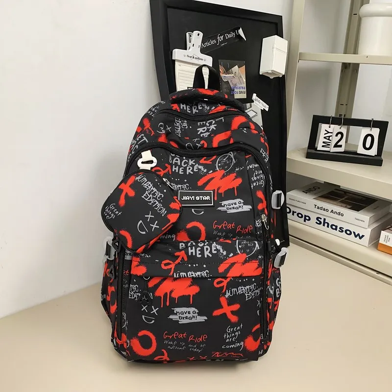 Dusen Kangaroo Nylon Backpack Regular Unisex Black/Gray/Red/Blue/Royal Blue-7