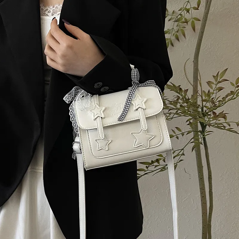 Dusen Kangaroo PU Handbag Women's White/Green/Purple/Pink/Black-1