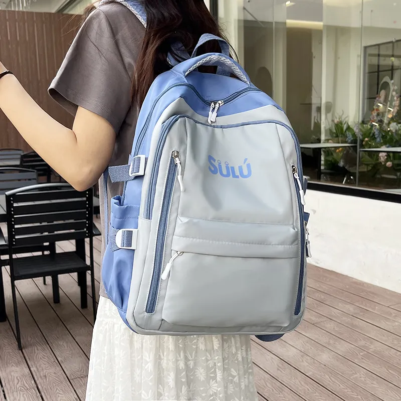 Dusen Kangaroo Nylon Backpack Medium Size Unisex Multicolor-20