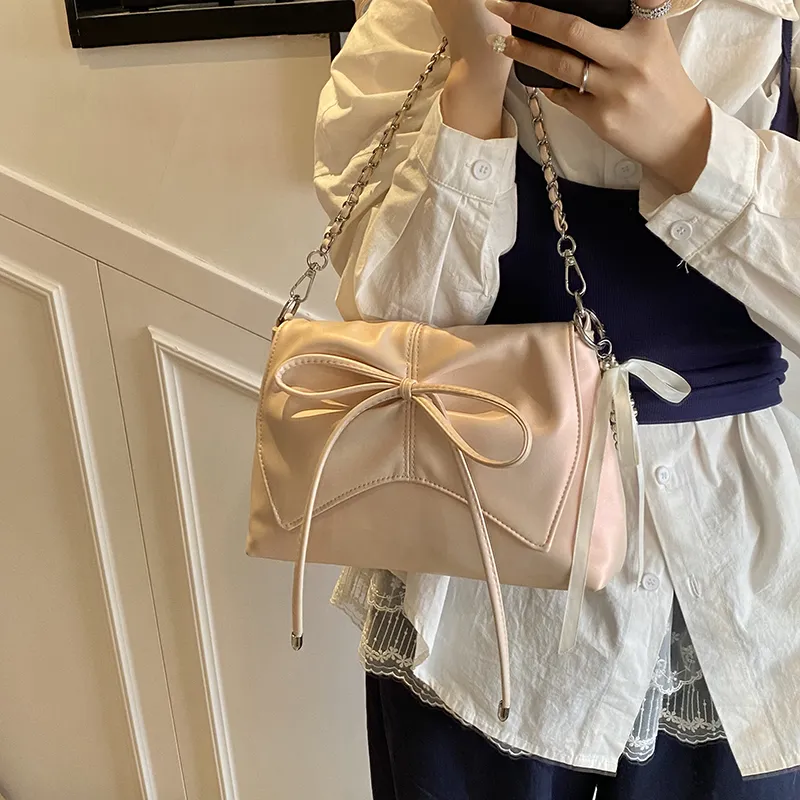 Dusen Kangaroo PU Shoulder Bag Regular Women's Neon Pink/Neon White/Silver/Black-6