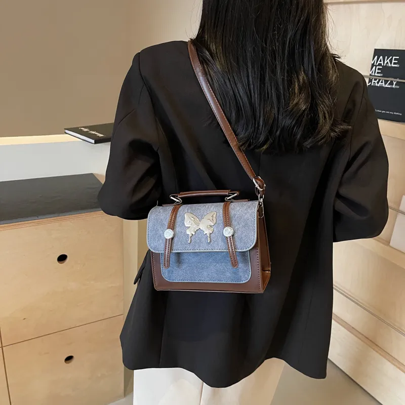 Dusen Kangaroo PU Crossbody Bag Regular Unisex Coffee & Brown/Coffee & Blue/White & Pink/Blue & Brown-10