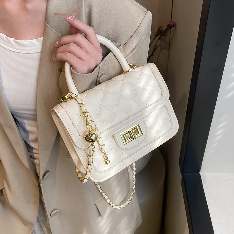 Dusen Kangaroo PU Crossbody Bag, Handbag Women's White/Silver/Black/Multicolor-6