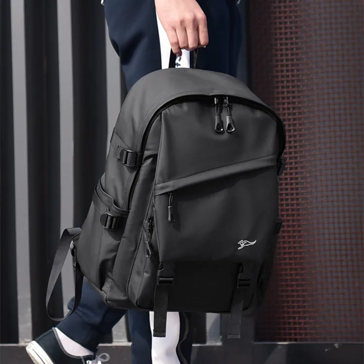 Dusen Kangaroo Oxford Backpack Regular Men's Black/Gray-3