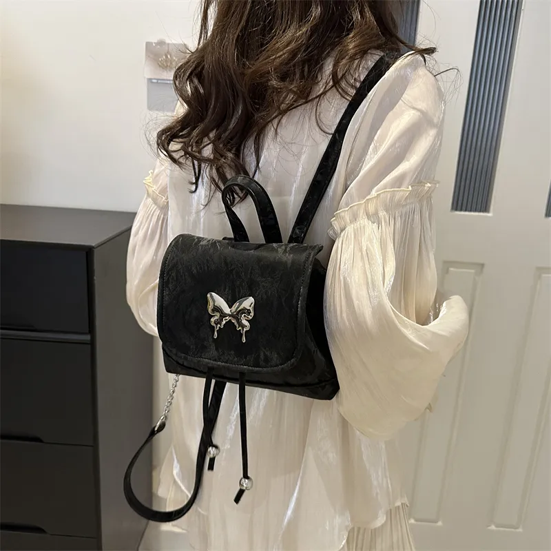 Dusen Kangaroo PU Backpack Women's White/Silver/Multicolor-13