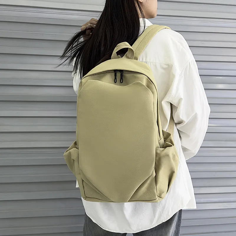 Dusen Kangaroo Canvas Backpack Unisex Red/Purple/Black/Khaki/Dark Green-14