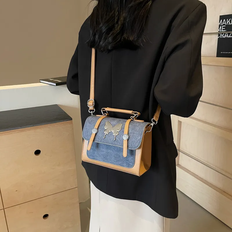 Dusen Kangaroo PU Crossbody Bag Regular Unisex Coffee & Brown/Coffee & Blue/White & Pink/Blue & Brown-23