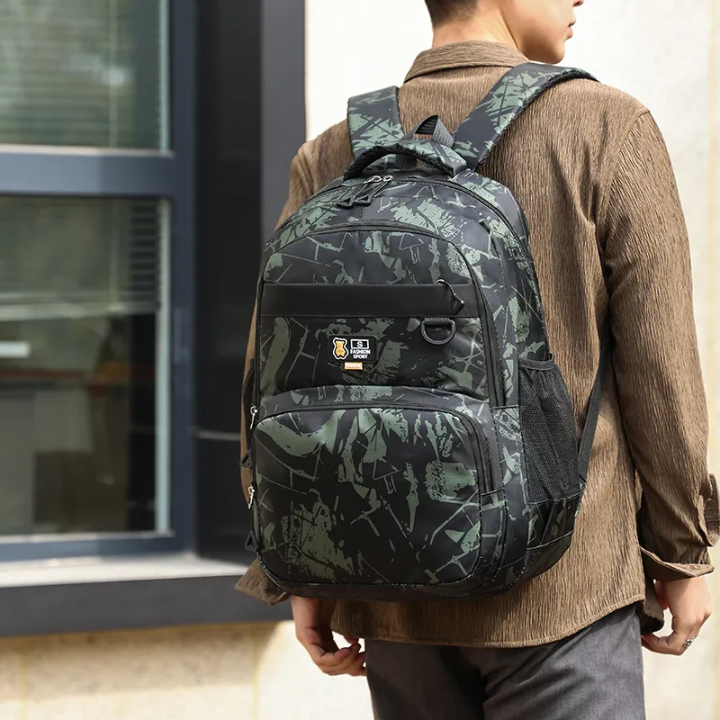 Dusen Kangaroo Oxford Backpack Regular Unisex Blue/Black Gray/Black Green/Black Blue-6