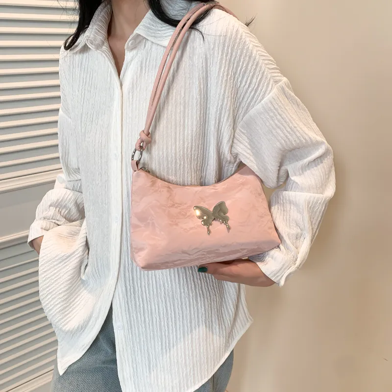 Dusen Kangaroo PU Crossbody Bag Regular Women's Blue/Pink/White/Black-13