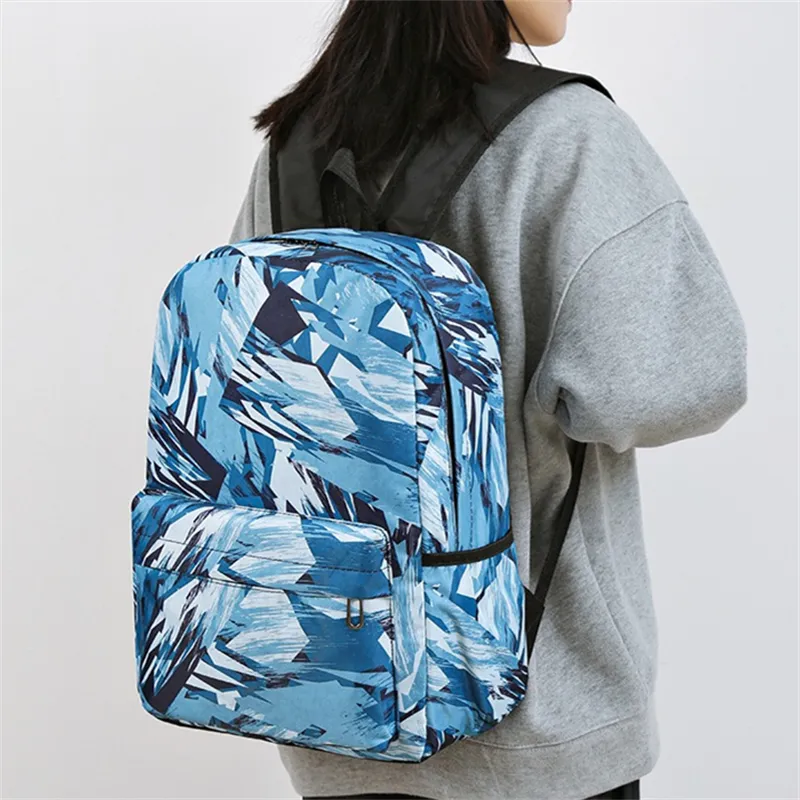 Dusen Kangaroo High quality Fabric Backpack Unisex Gray/Red/Green/Blue-2