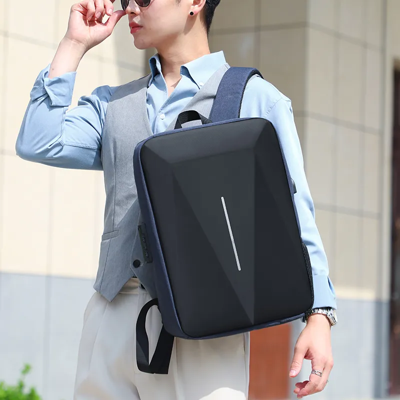 Dusen Kangaroo Water Repellent Fabric Backpack Large Size Unisex Black, Gray-7