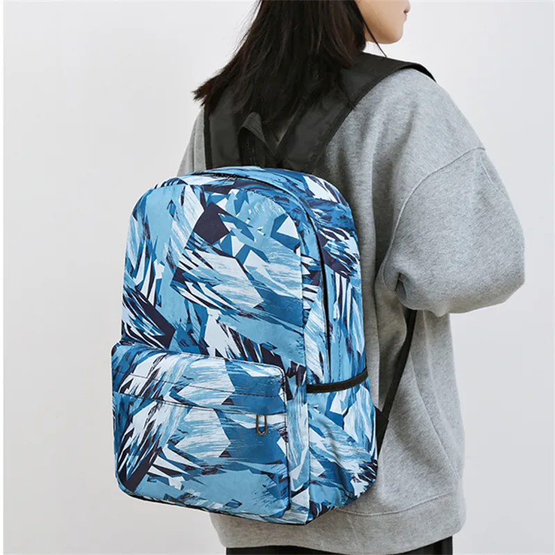 Dusen Kangaroo High quality Fabric Backpack Unisex Gray/Red/Green/Blue-3